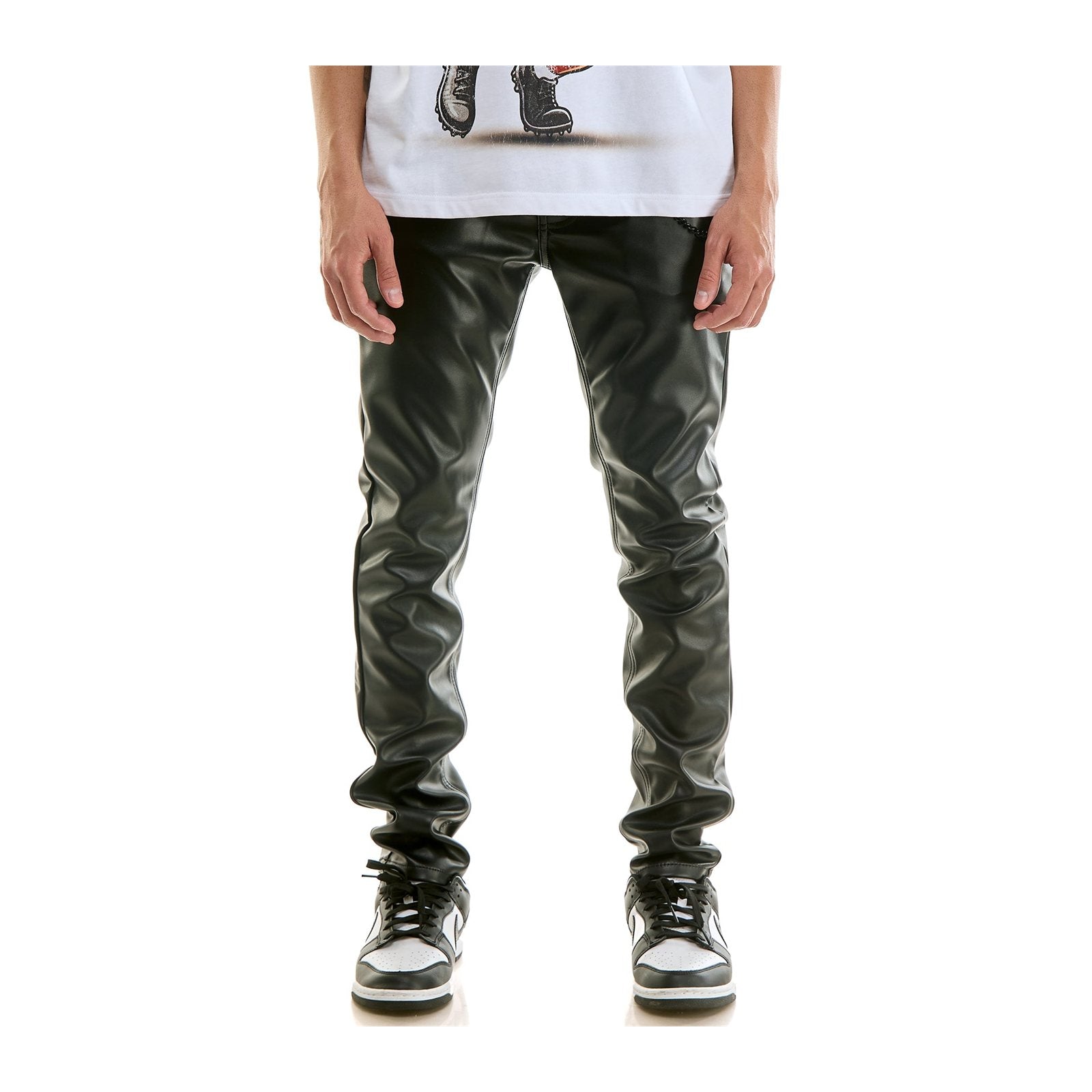 KDNK Everyday PU Skinny Pant — Black, view 5