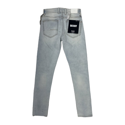 KDNK Laser Etch Skinny Jean — Light Blue, view 2