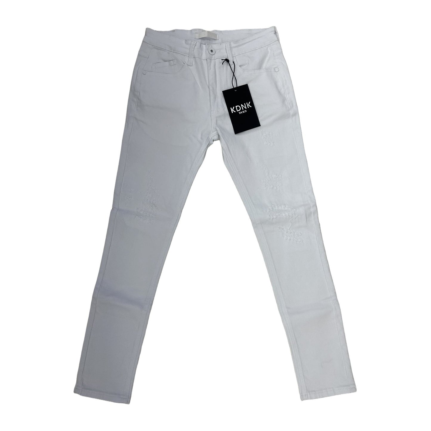 KDNK Rip & Repair Jean — White