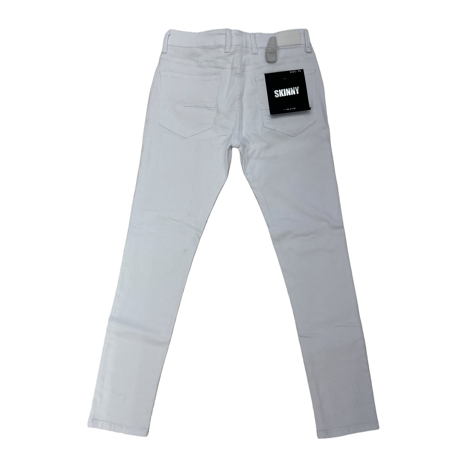 KDNK Rip & Repair Jean — White, view 2
