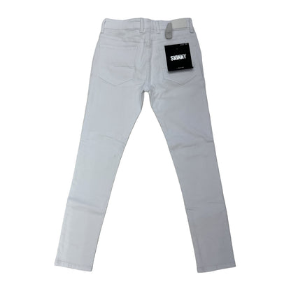 KDNK Rip & Repair Jean — White, view 4