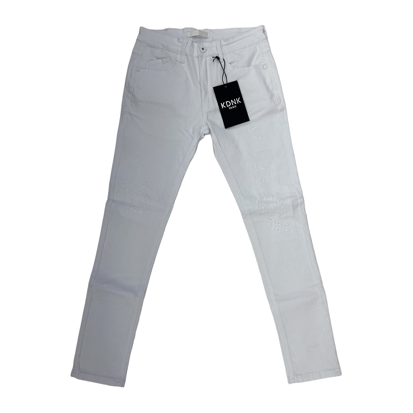KDNK Rip & Repair Jean — White, view 5