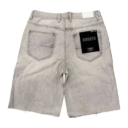 KDNK Rhinestone Denim Short — Light Blue, view 2