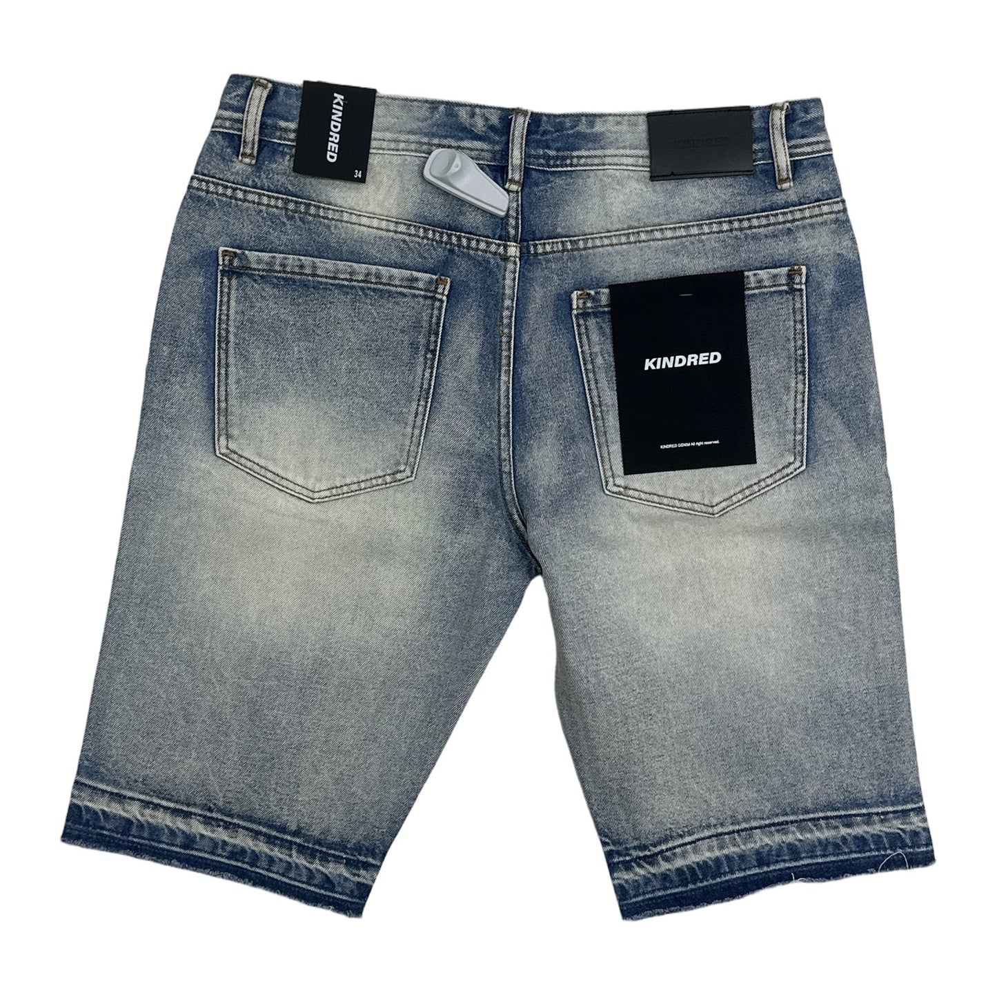 Kindred Rhinestone Denim Short — Blue Wash, view 6