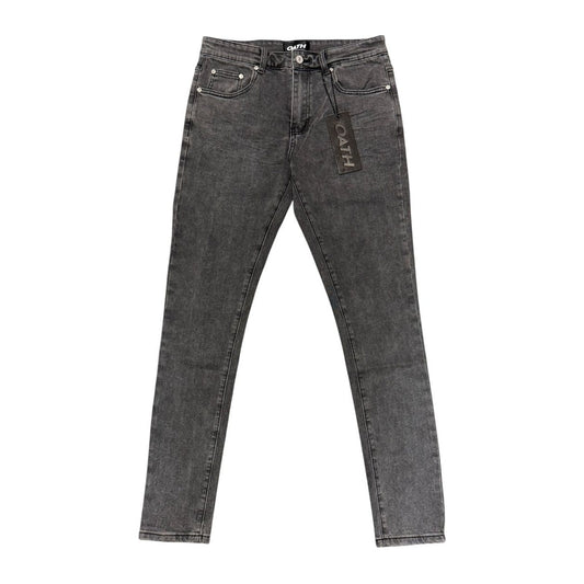 OATH "Runyon" Jean — Grey Acid Wash