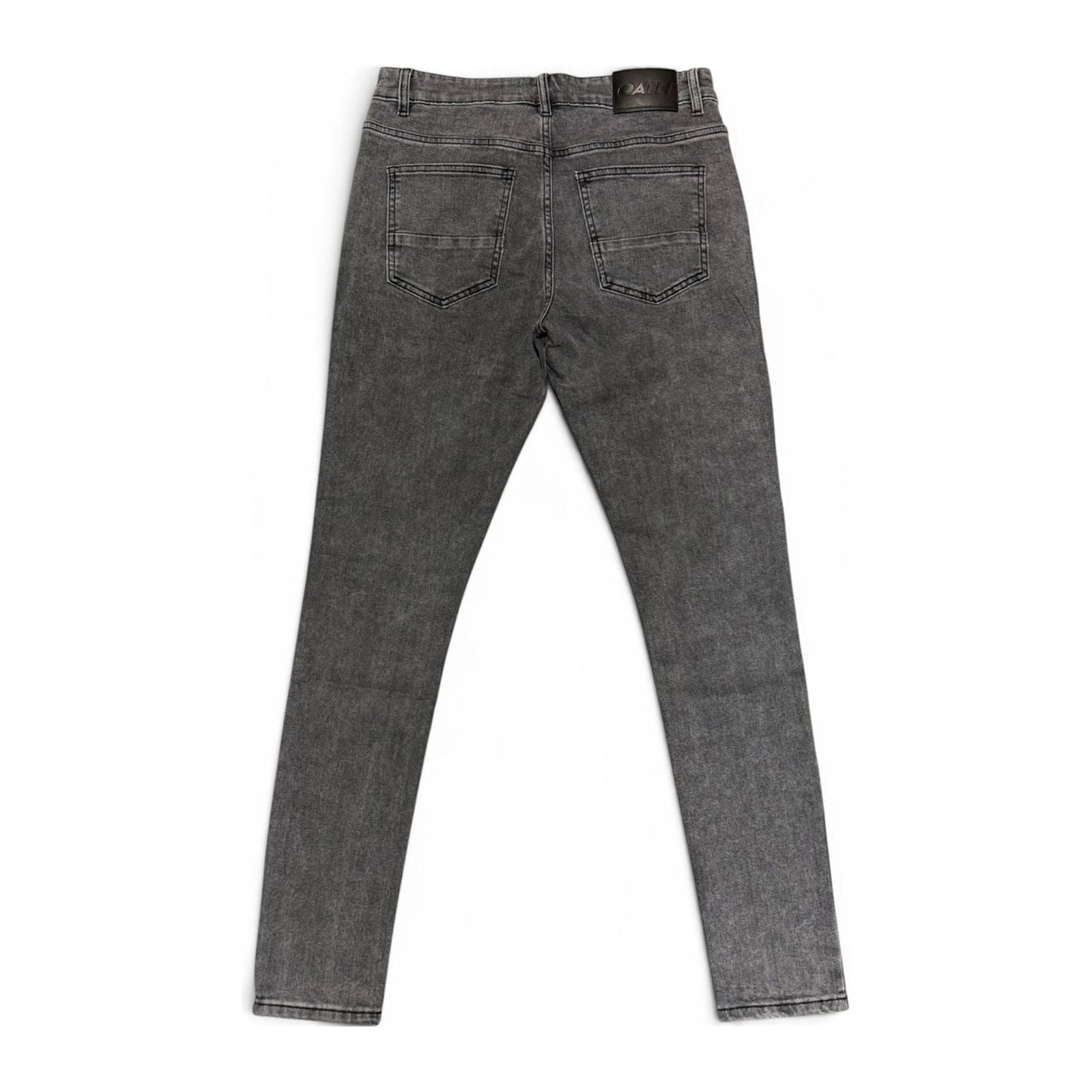 OATH "Runyon" Jean — Grey Acid Wash, view 4