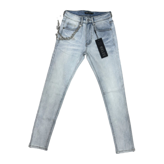 Melee Chain Jean — Light Ice Blue
