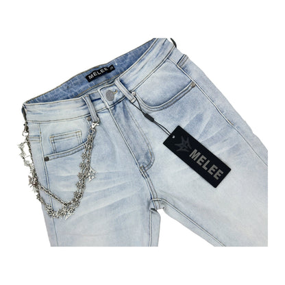 Melee Chain Jean — Light Ice Blue, view 5