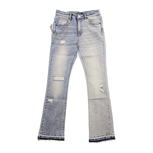 Melee "Hannibal" Stacked Jean — Split Blue Wash