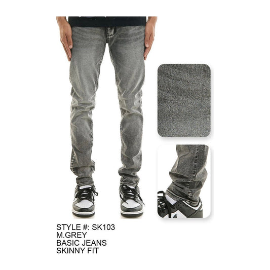 KDNK SK103 Everyday Skinny Jean — Medium Grey