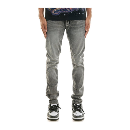 KDNK SK103 Skinny Jean — Medium Grey Acid Wash, view 3