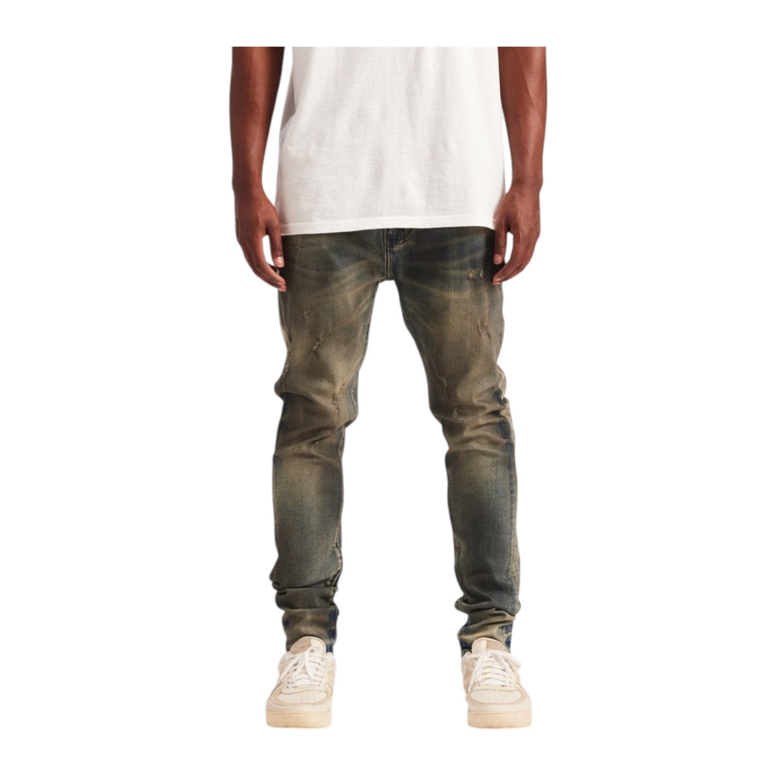 Embellish "David" Stacked Jean — Smokey Indigo