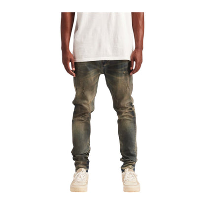 Embellish "David" Stacked Jean — Smokey Indigo