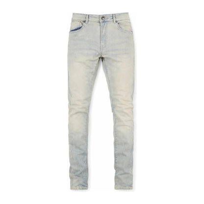 Focus 5244 Premium Clean Slim Denim — Khaki Vintage Wash, view 7