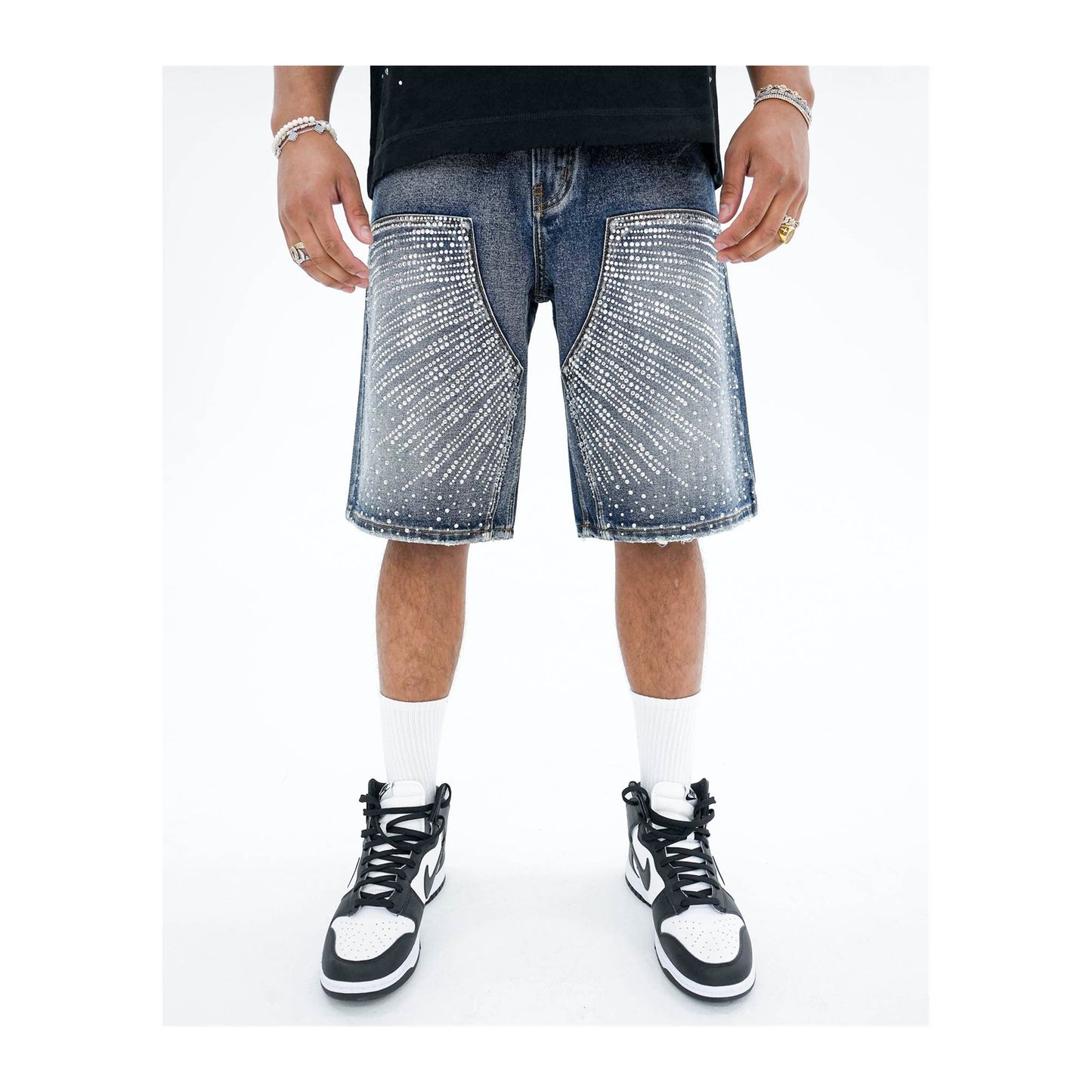 Preme "Lightstrike" Stoned Denim Short — Indigo, view 5