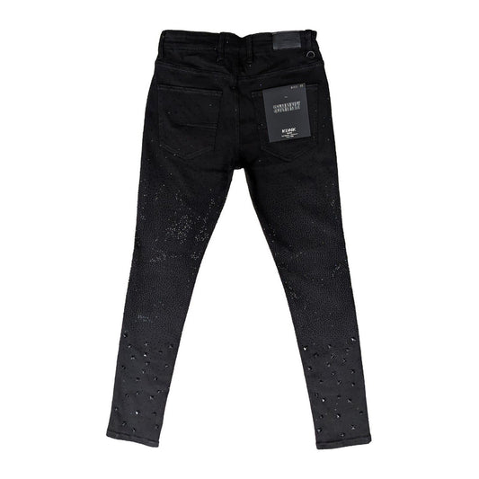KDNK Gradient Rhinestone Skinny Jean — Black, view 2