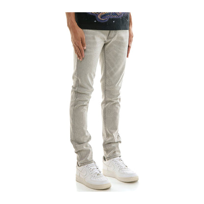 KDNK Rhinestone Skinny Jean — Grey, view 2