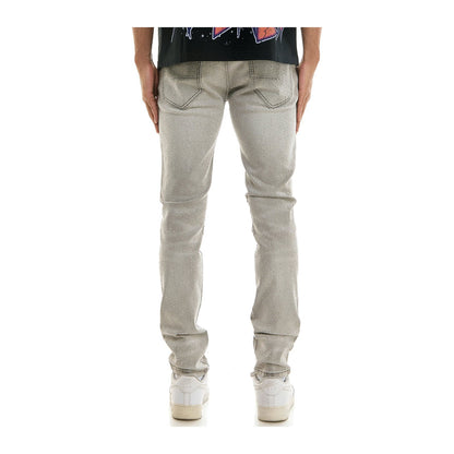 KDNK Rhinestone Skinny Jean — Grey, view 3