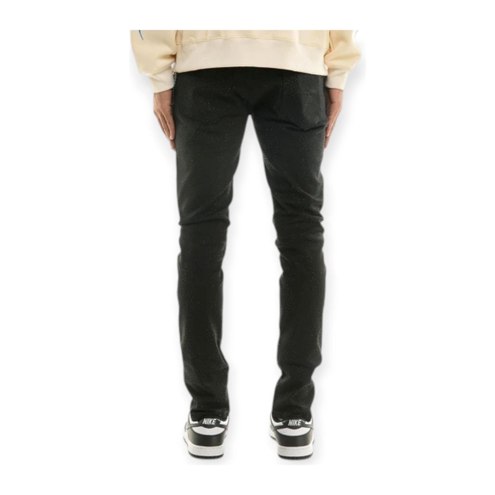 KDNK Rhinestone Skinny Jean — Jet Black, view 4
