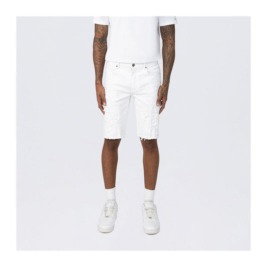 Smoke Rise Essential Denim Short — White
