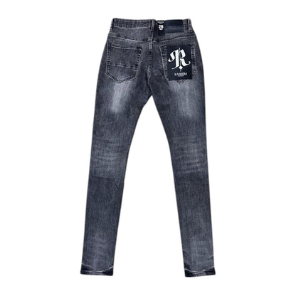 Ransom London "Graphite" Denim — Dark Grey Wash, view 12