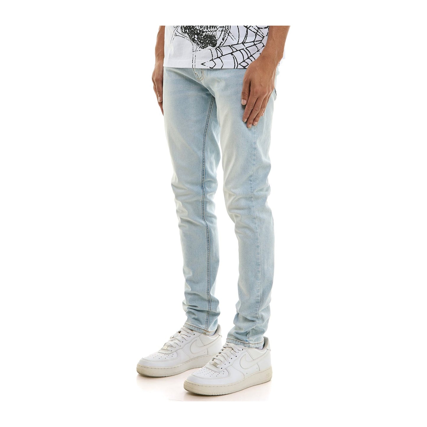 KDNK SK103 Everyday Skinny Jean — Light Blue, view 11