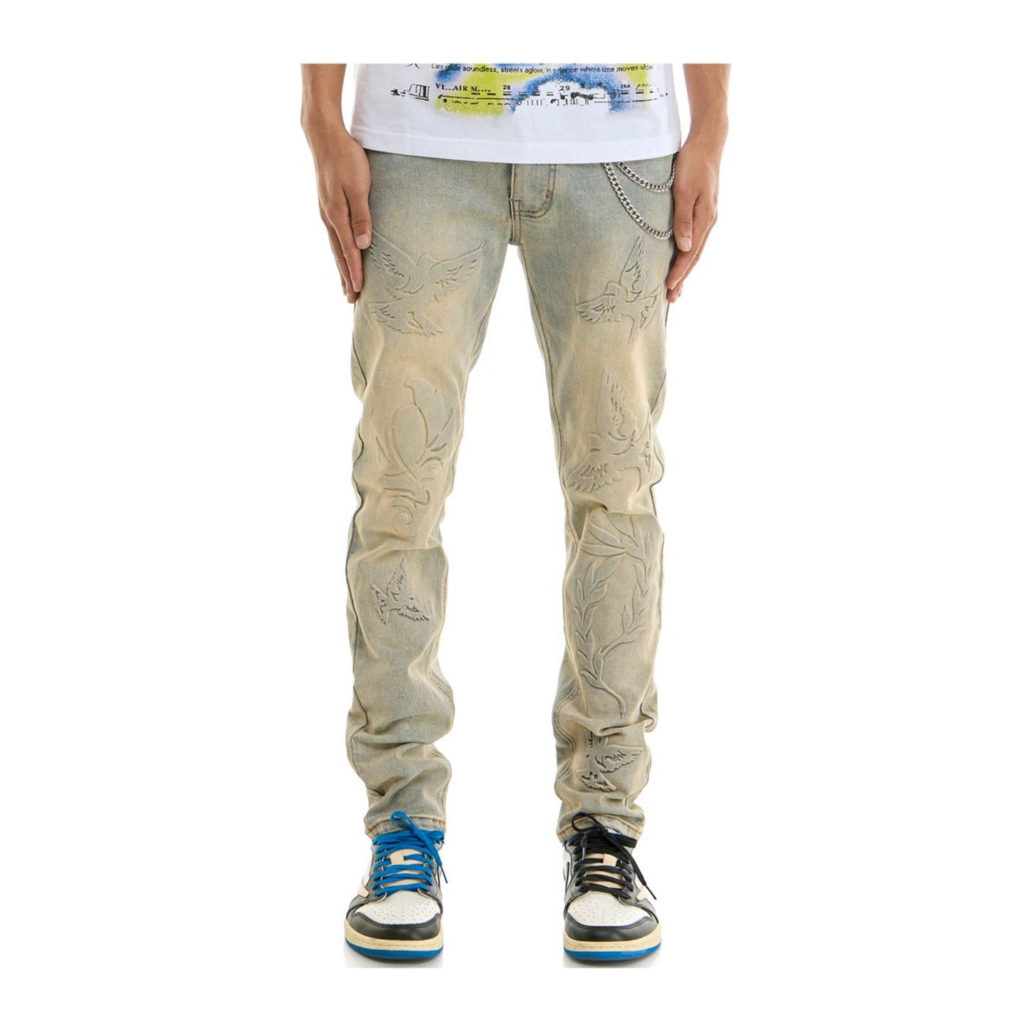KDNK 3D Print Skinny Jean — Blue, view 3