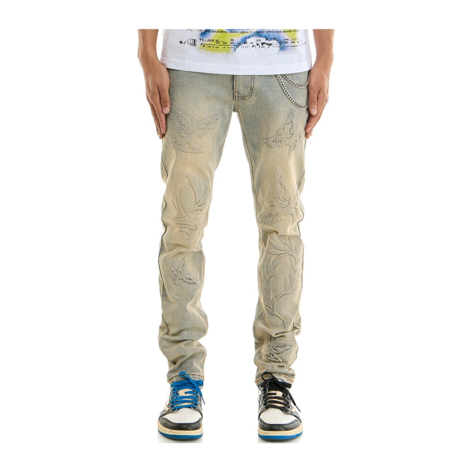 KDNK 3D Print Skinny Jean — Blue