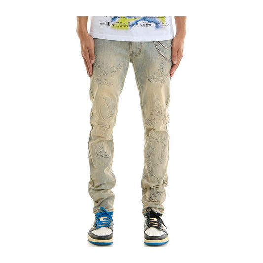 KDNK 3D Print Skinny Jean — Blue