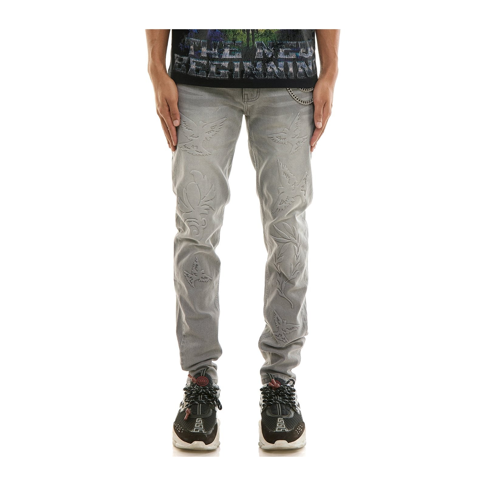 KDNK Peace of Mind Skinny Jean — Grey
