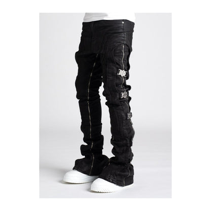 GUAPI Obsidian Waxed Premium Denim — Black, view 10