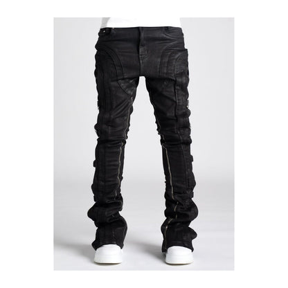 GUAPI Obsidian Waxed Premium Denim — Black, view 3