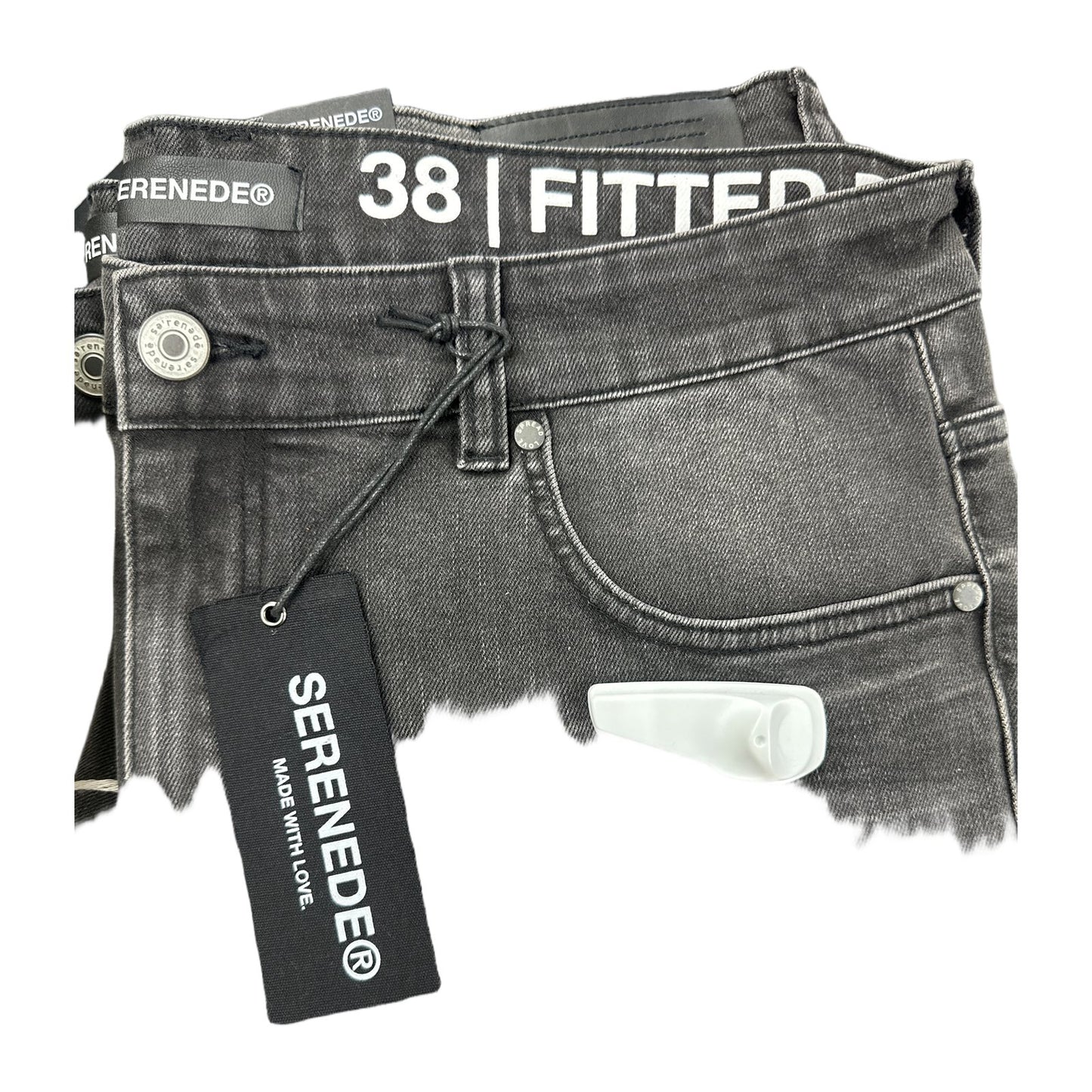 Serenede Fitted Jean — Washed Black, view 3