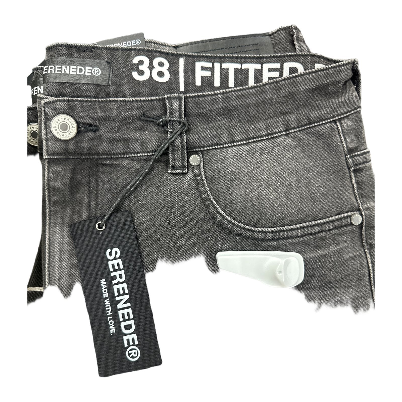 Serenede Fitted Jean — Washed Black, view 3