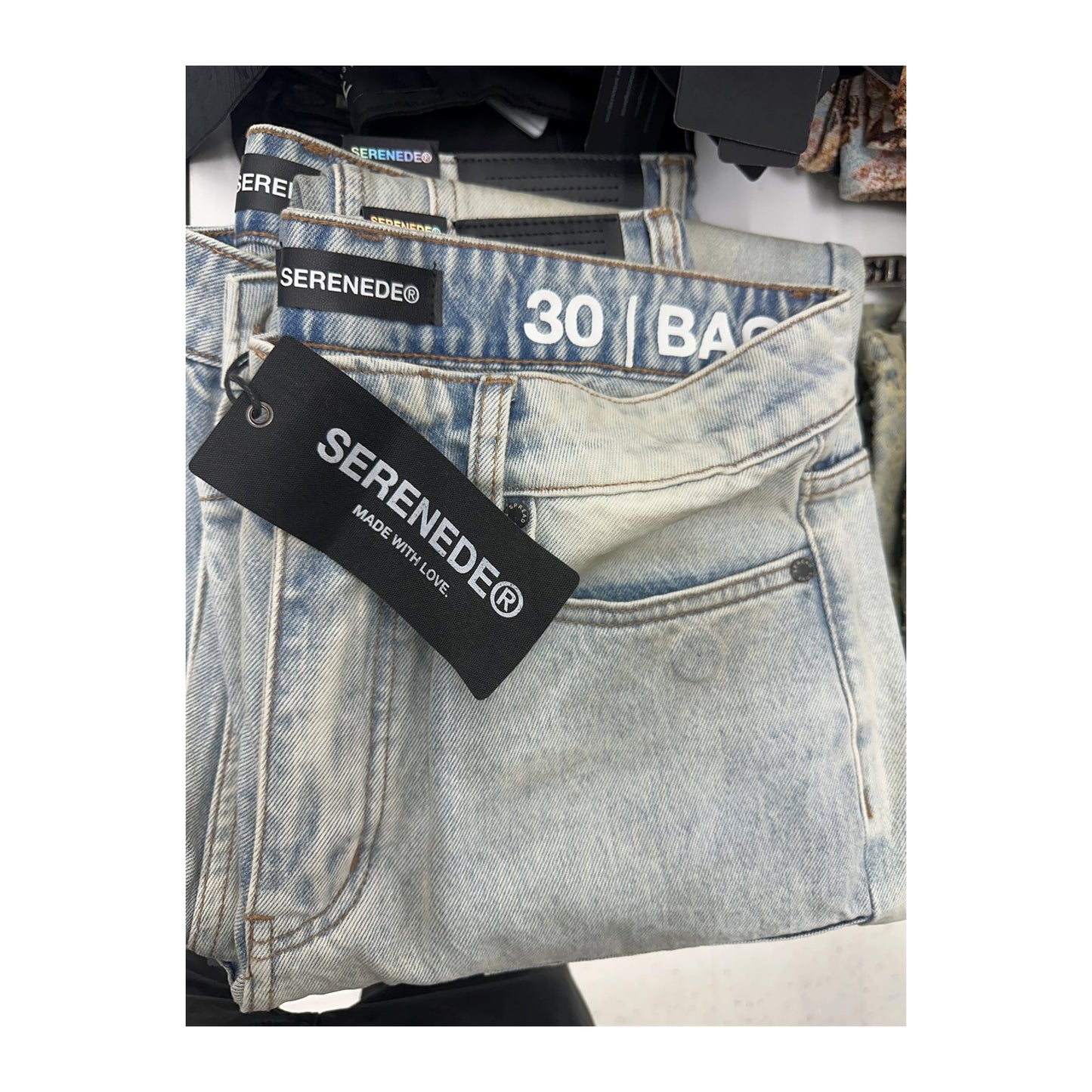 Serenede "Pacific" Baggy Jean — Seafoam Light Blue
