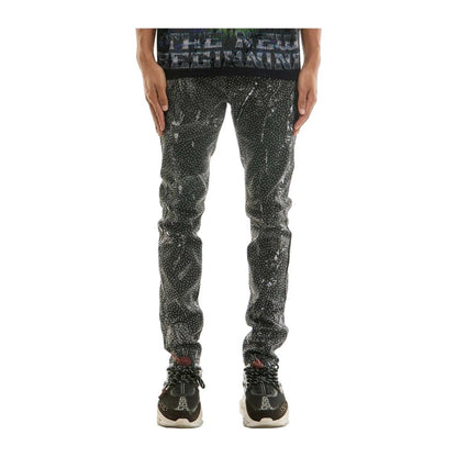 KDNK Rhinestoned Camo Pant — Black Camo, view 2