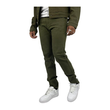 Blind Trust Slim Fit Stretch Jean — Deep Olive