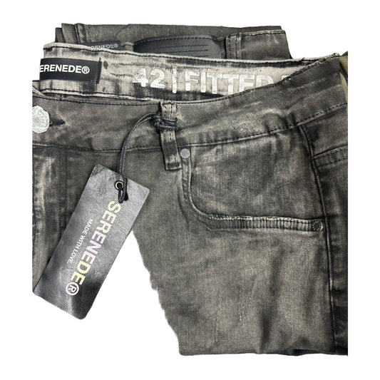 Serenede Fitted Jean — Coated Black
