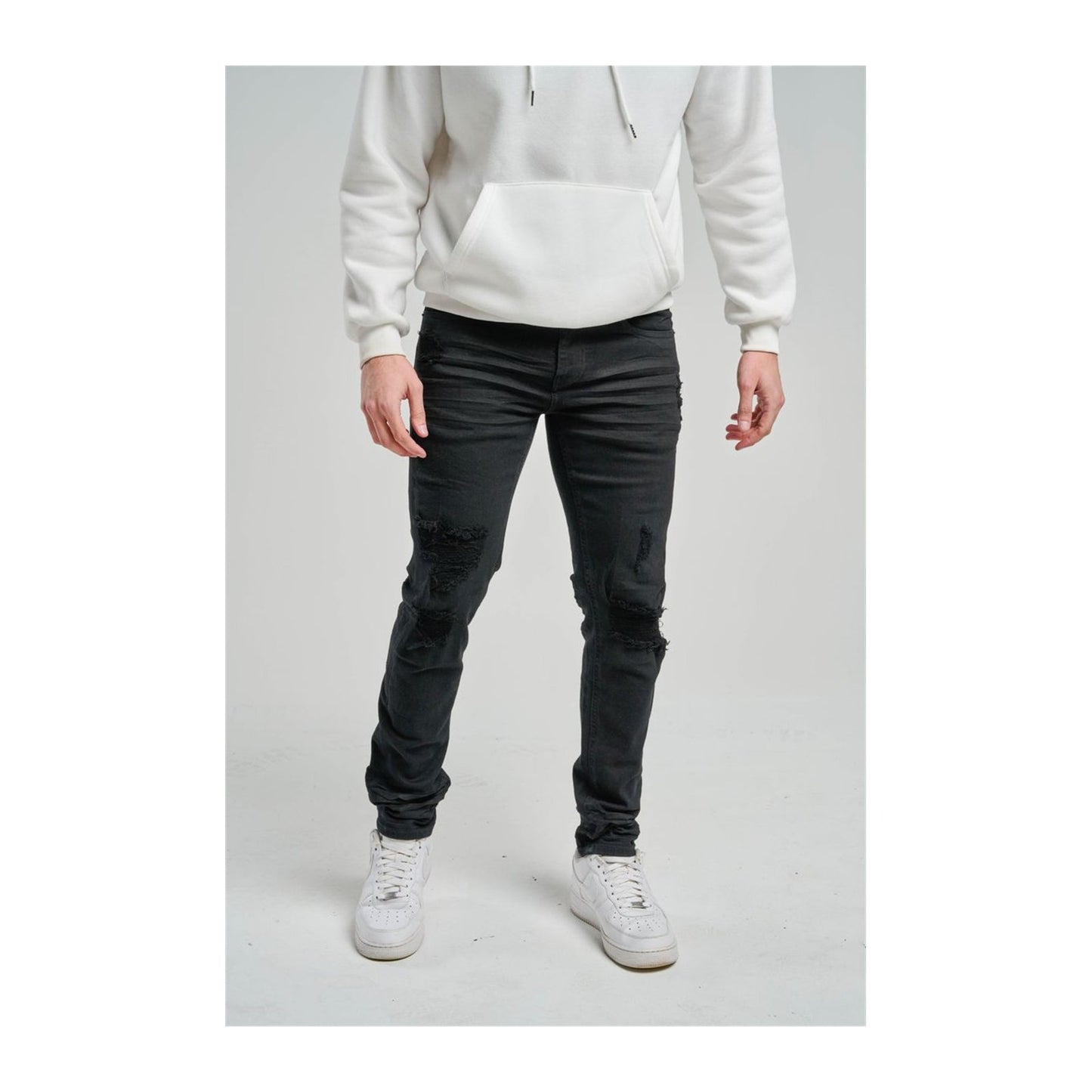 Spark Slim Fit Stretch Jean — Jet Black, view 4