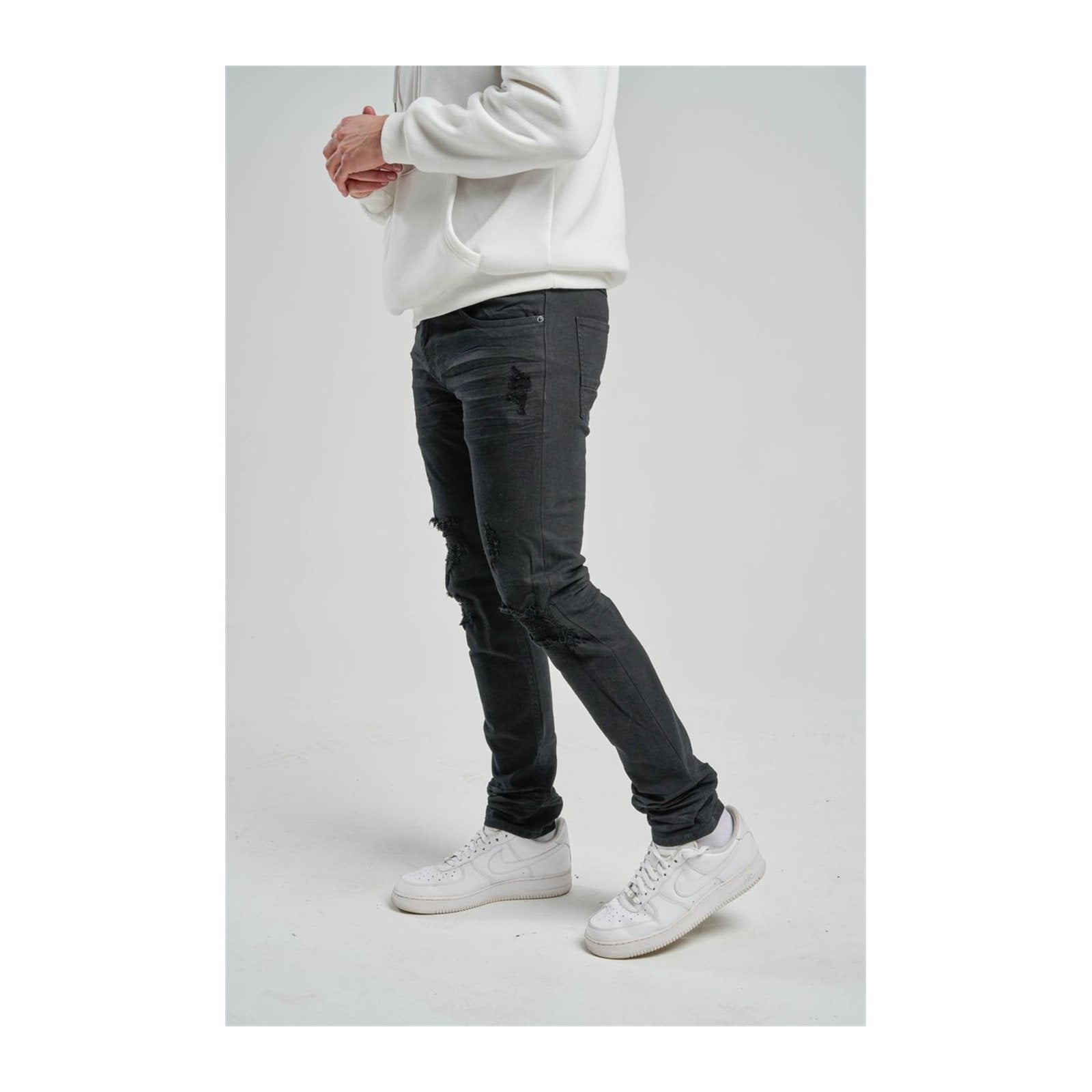 Spark Slim Fit Stretch Jean — Jet Black, view 5