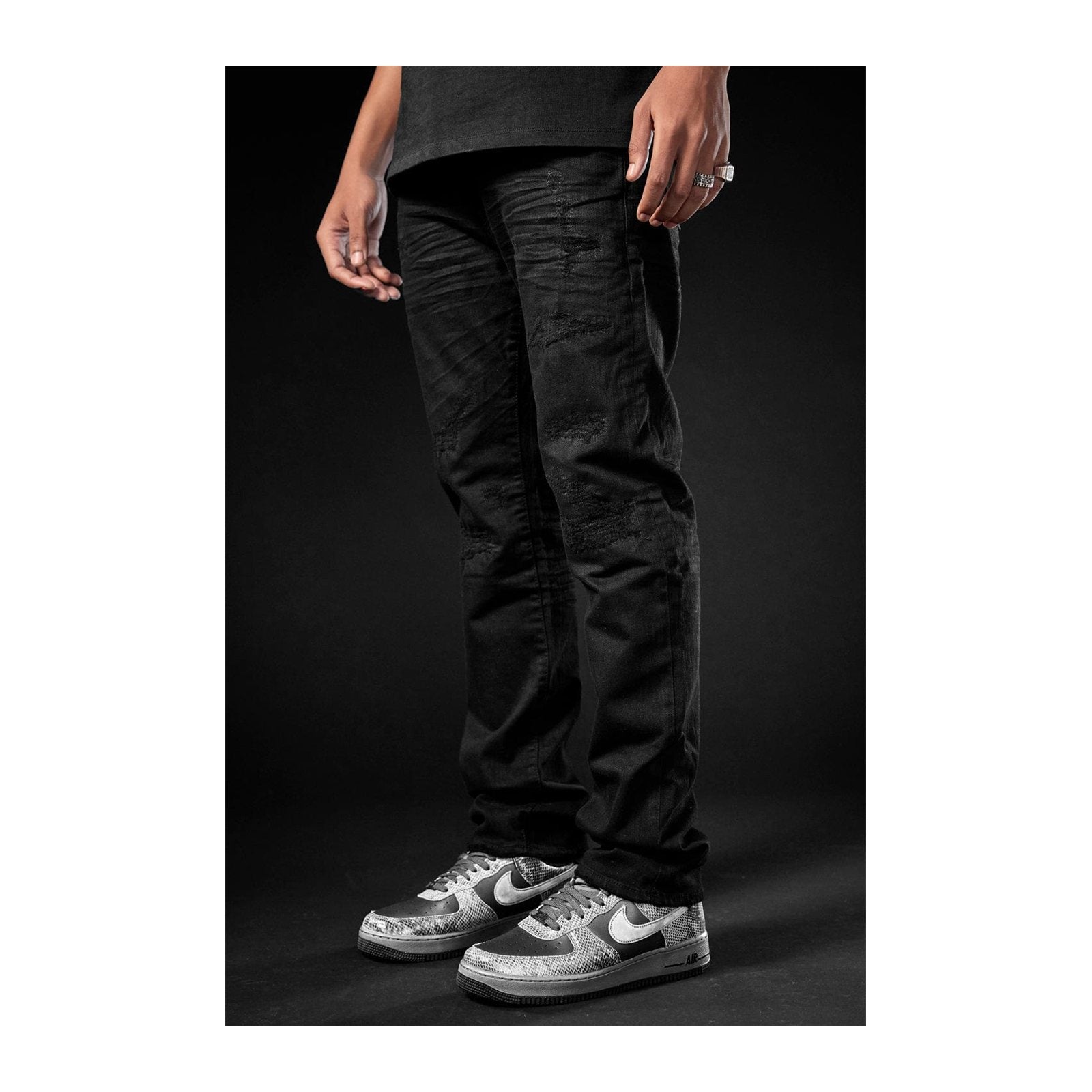 Jordan Craig Collins "Tribeca" Twill Pant — Black, view 2