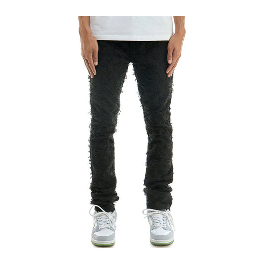 KDNK Stacked Net Pant — Black