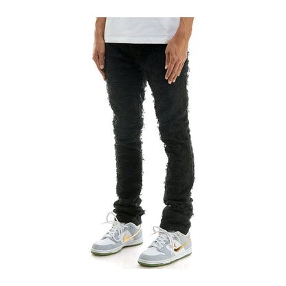 KDNK Stacked Net Pant — Black, view 2
