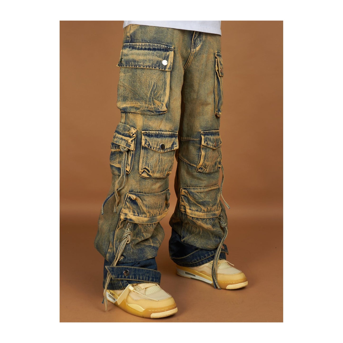 Politics "Cunningham" Baggy Denim — Dark Vintage Blue, view 12
