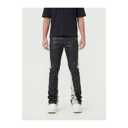 Waimea Stacked PU Coated Jean — Black/Grey, view 6