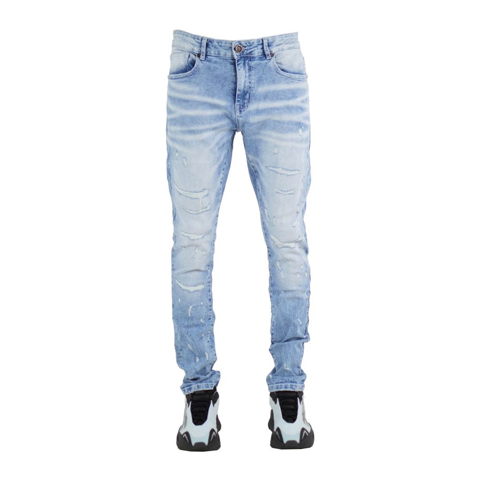 Focus 2418 Slim Taper Jean — Light Wash, view 4