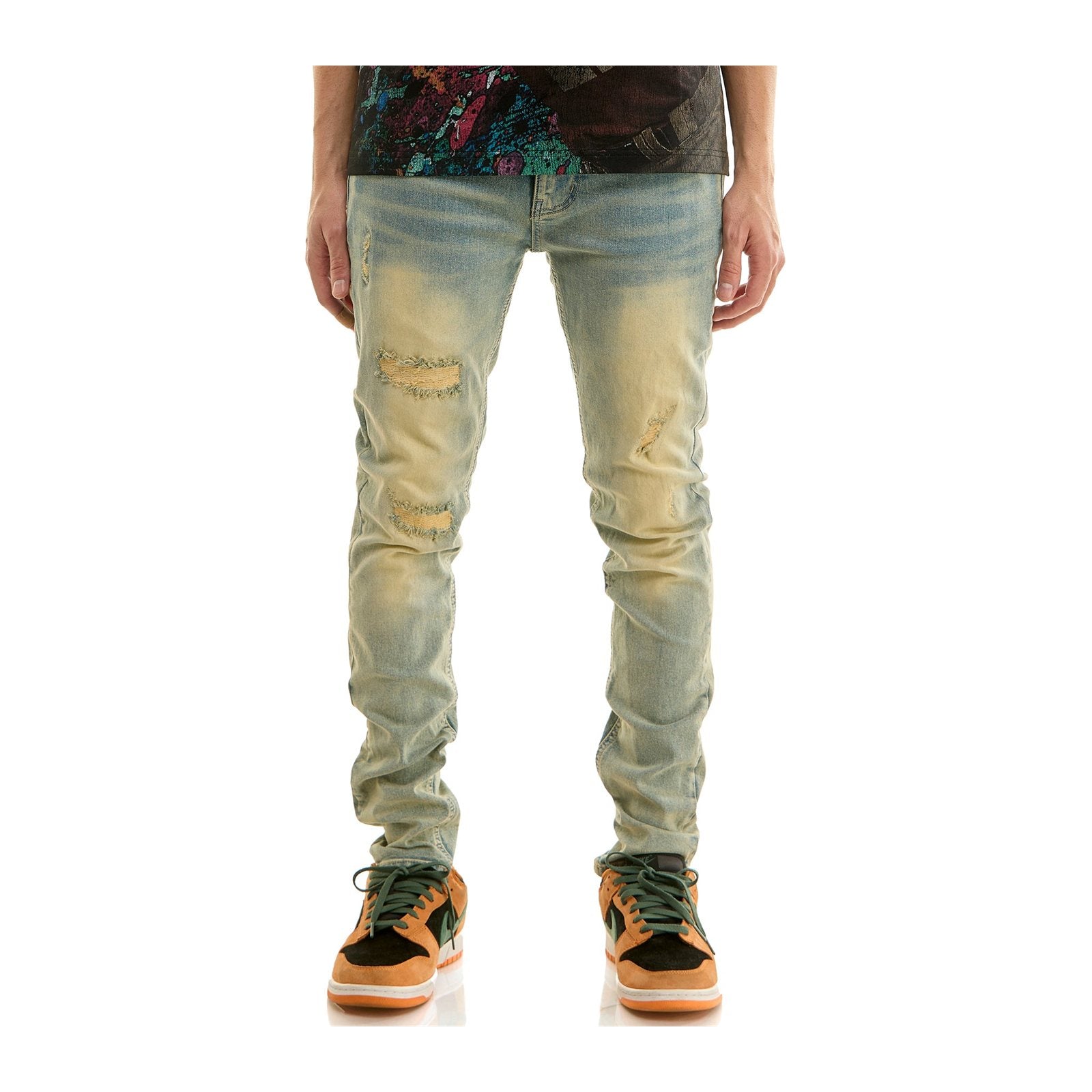 KDNK Distressed Vintage Jean — Blue, view 4