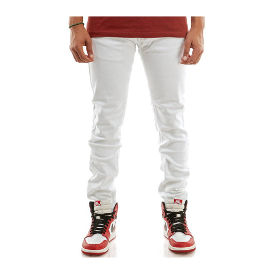 KDNK SK201 Skinny Jean — White Creme