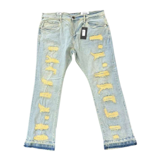 Evolution in Design Mended Slim Jean — Wheat