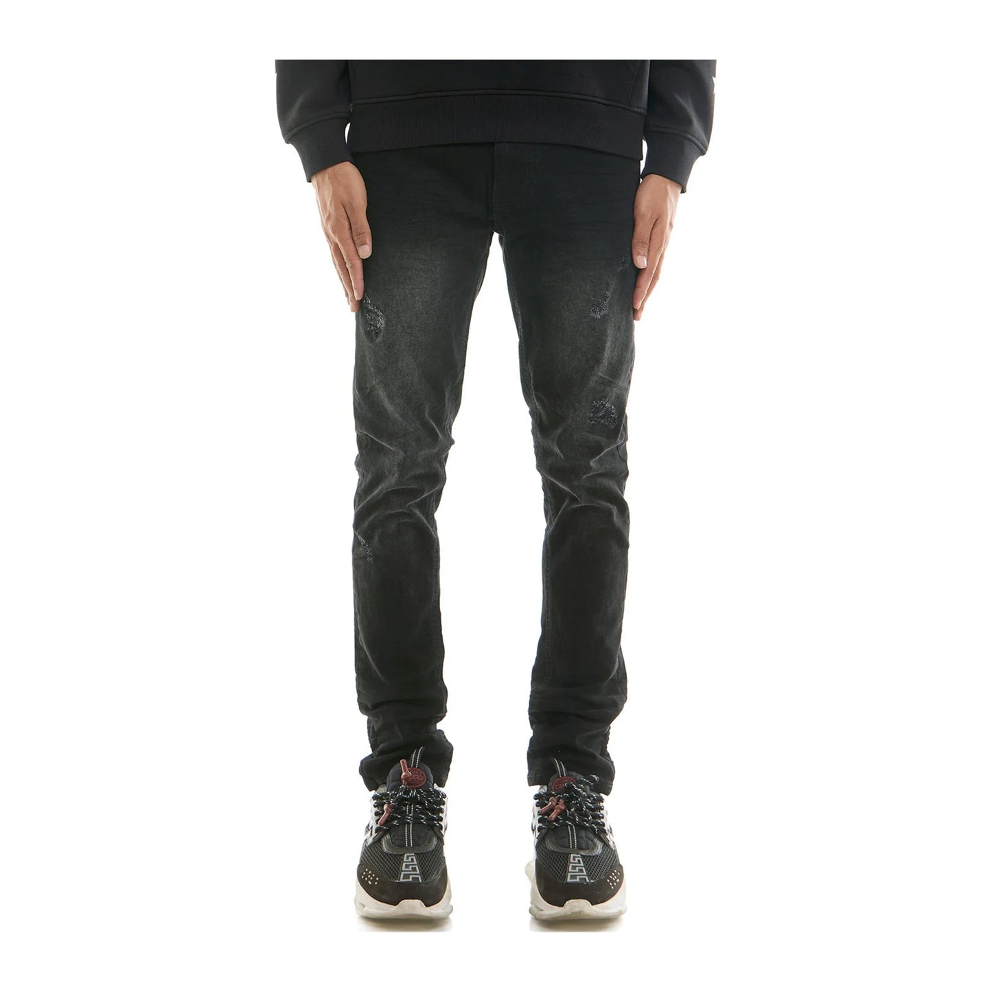 KDNK Rip & Repair Jean — Black, view 3